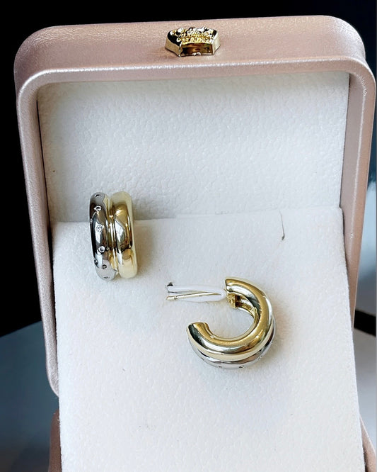 Mix Metal Small Earring Hoop