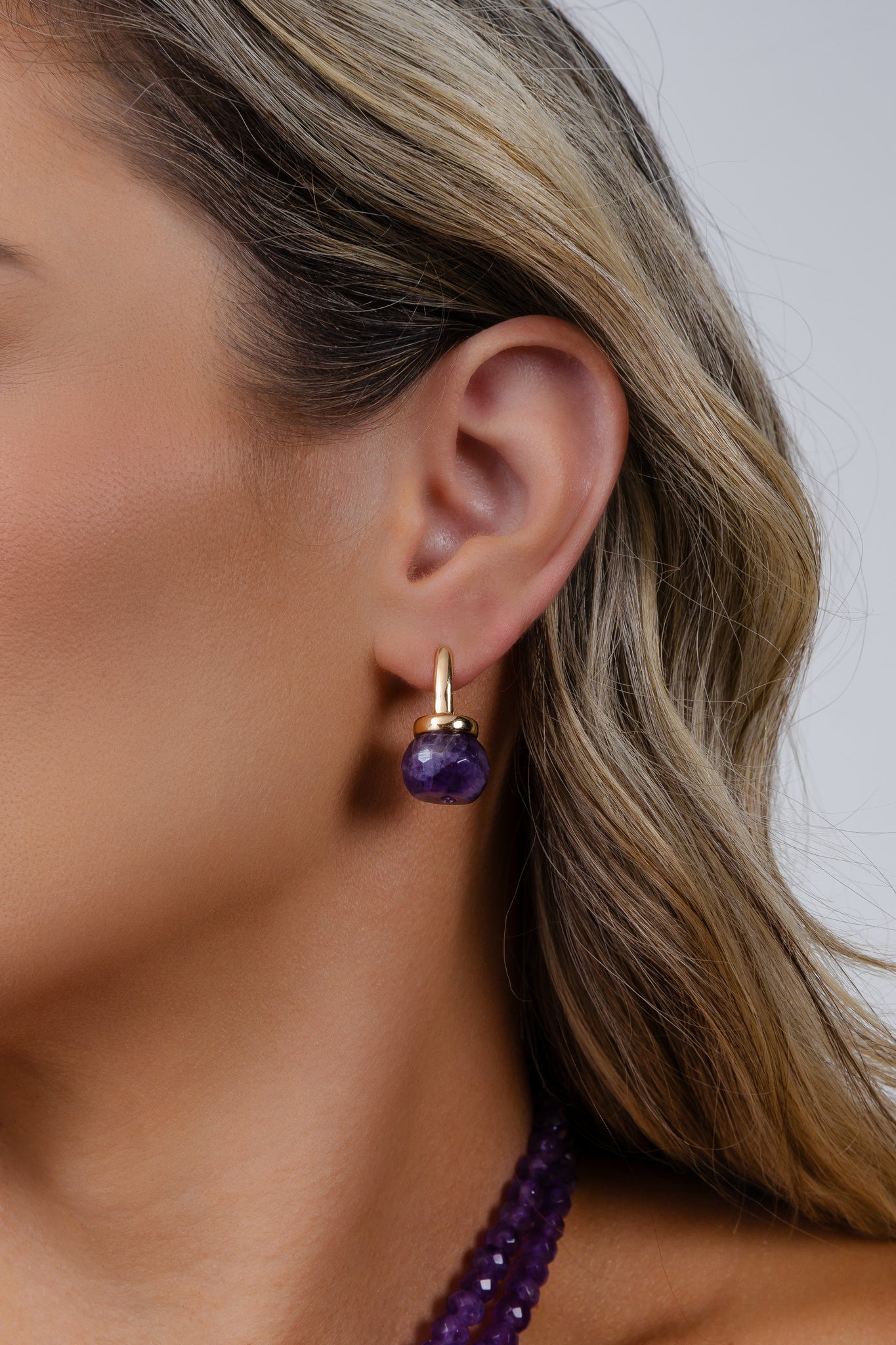 Strawberry Quartz LabGem Earring