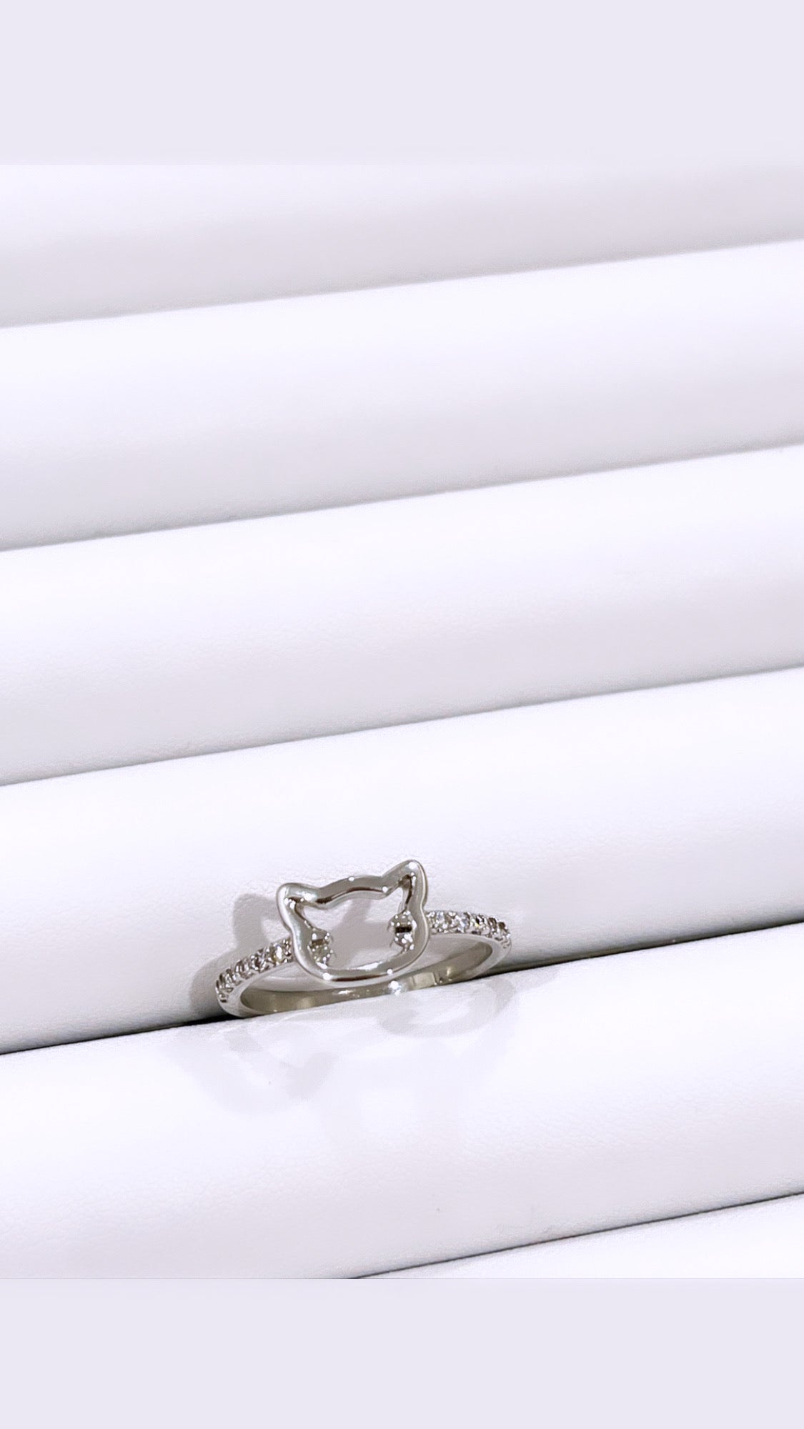 Cat Rhodium Ring