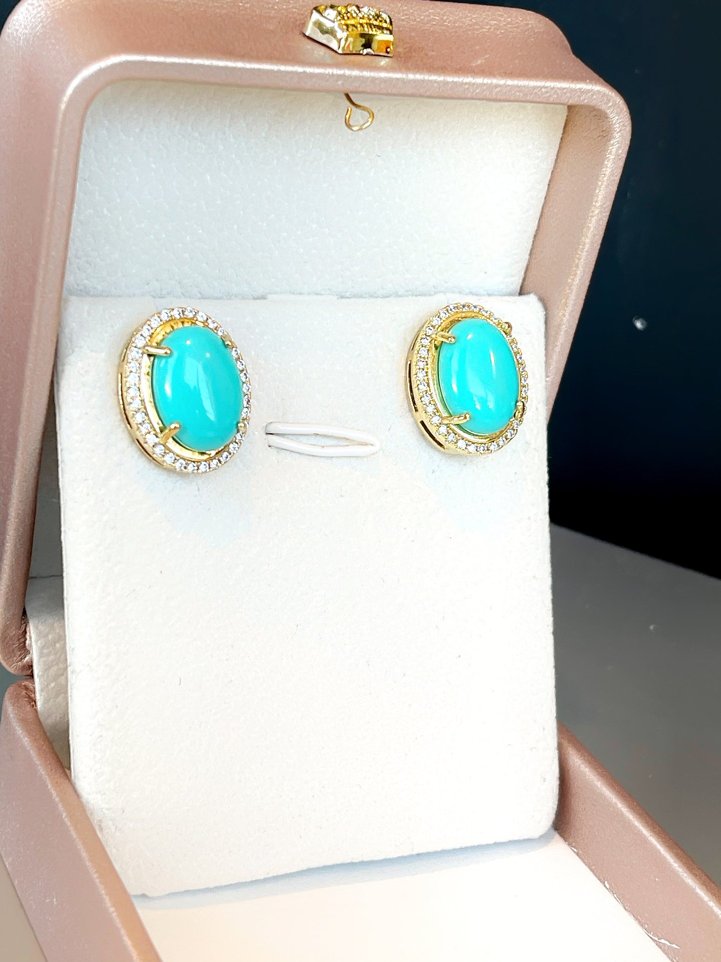 Pave Oval LabGem Earring