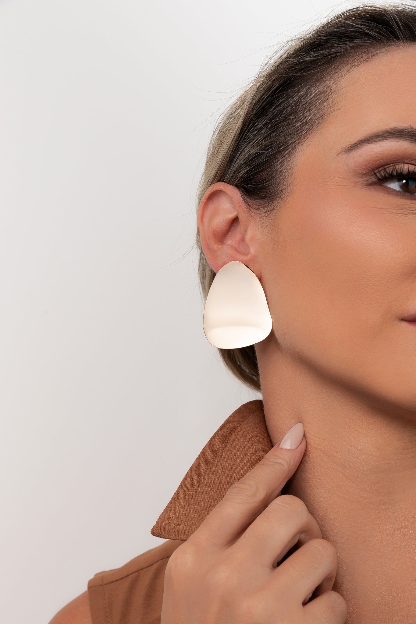 Maxi Organic Mirror Earring