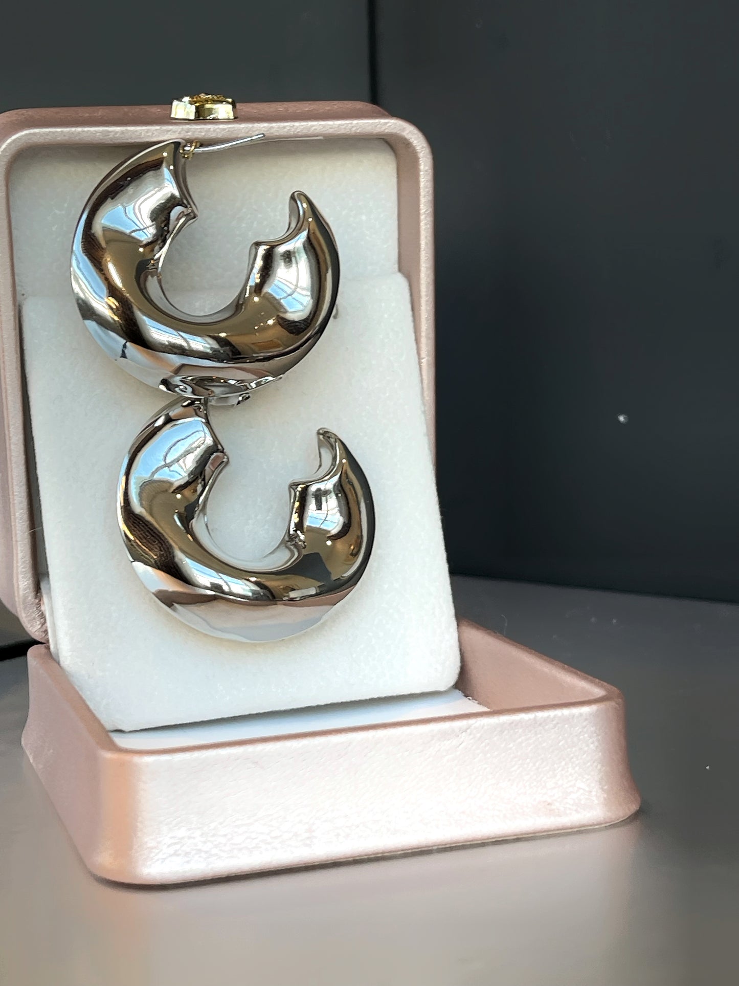 Organic Irregular Tube Hoop Earring