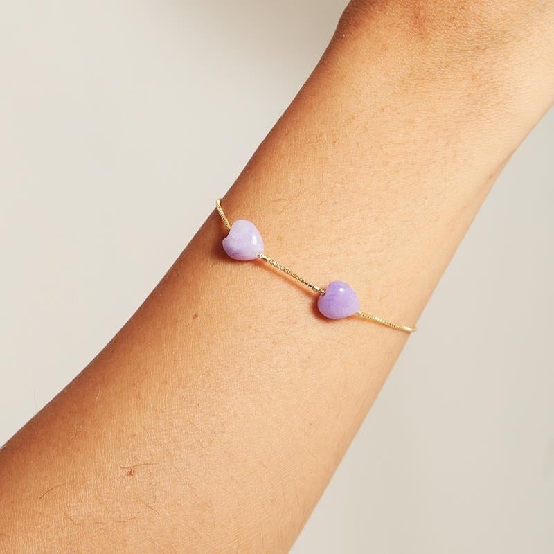 Quartz Heart Bracelet