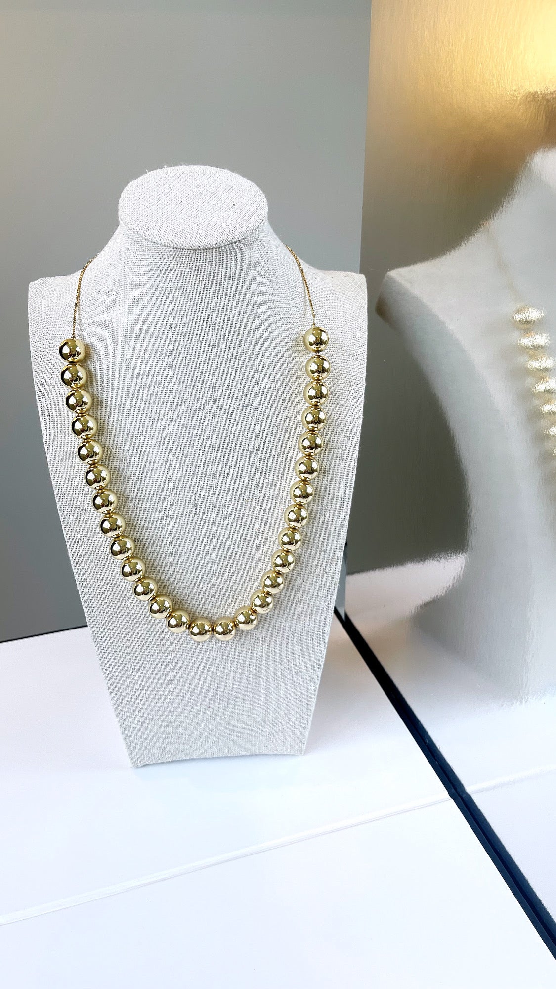 Adjusting Metal Beading 11MM Necklace