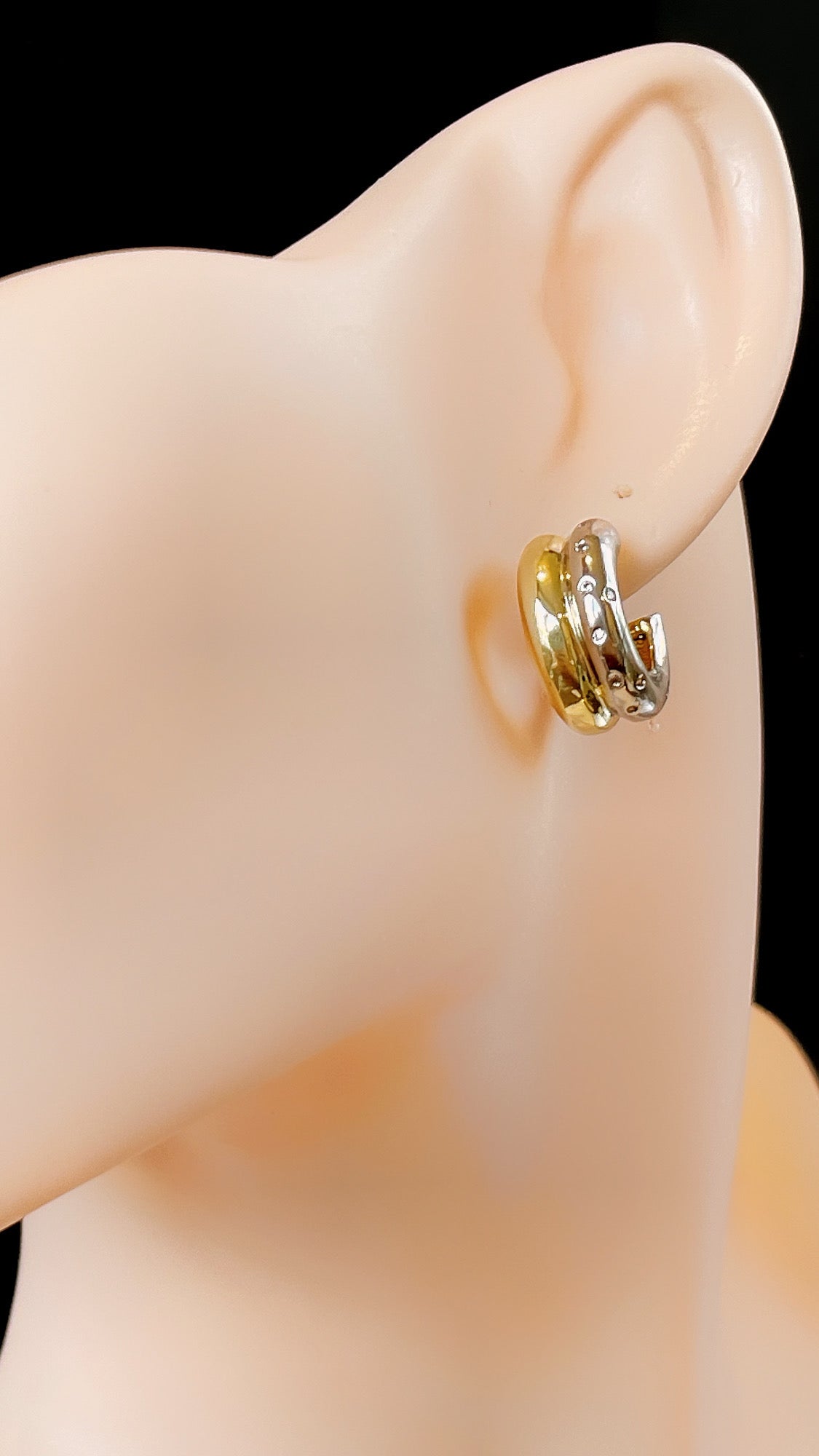 Mix Metal Small Earring Hoop