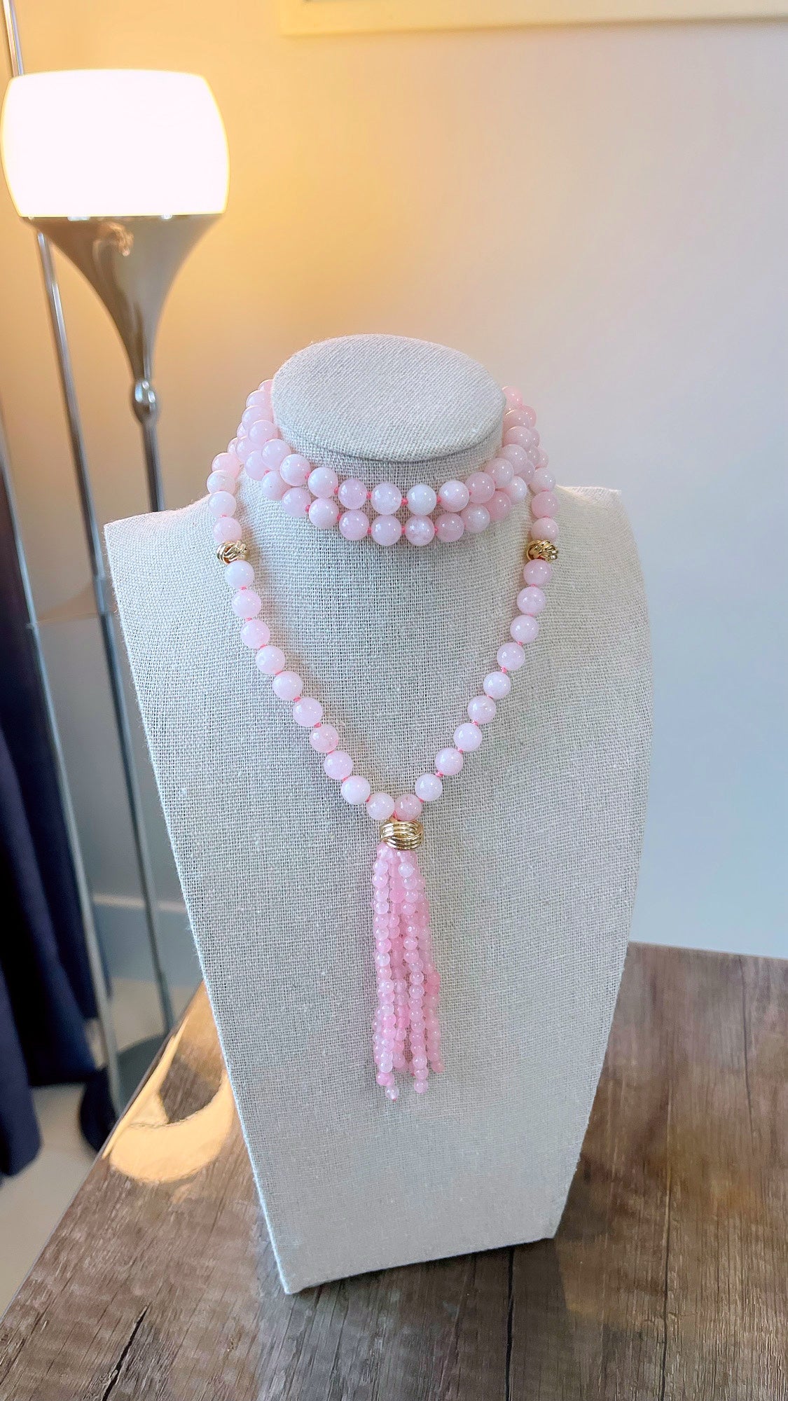 Gemstone Tessel Long Necklace