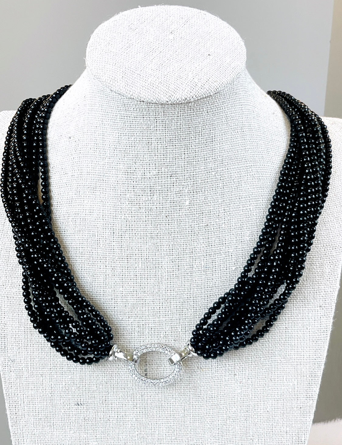 10 Layer Shell Pearl Torsade Necklace