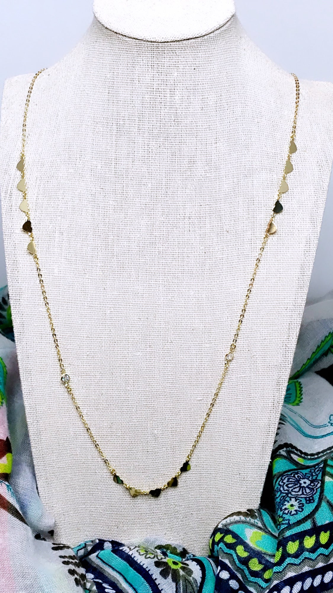 Long Hearts Necklace