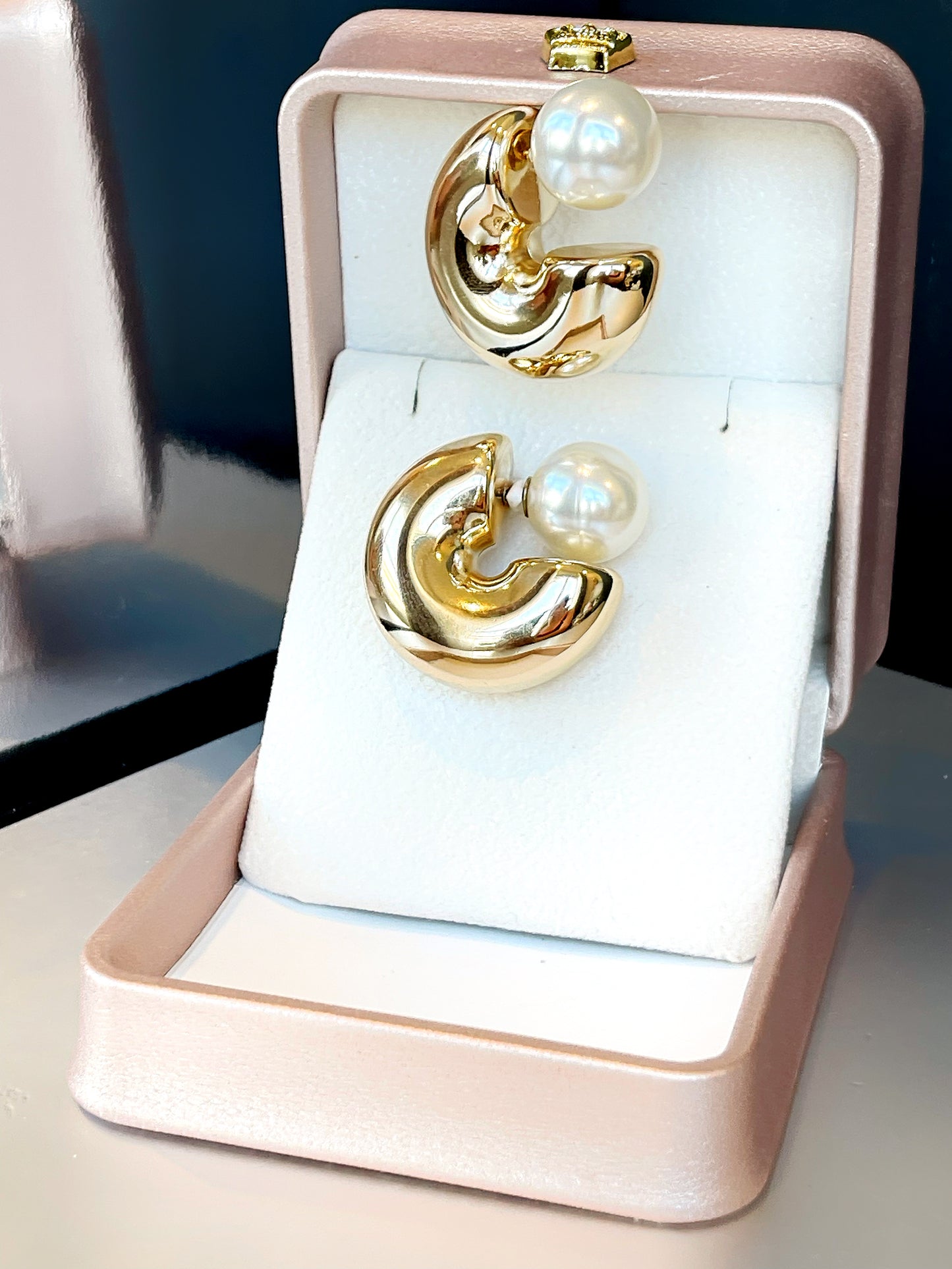 Wide Medium Tube Hoop Earring