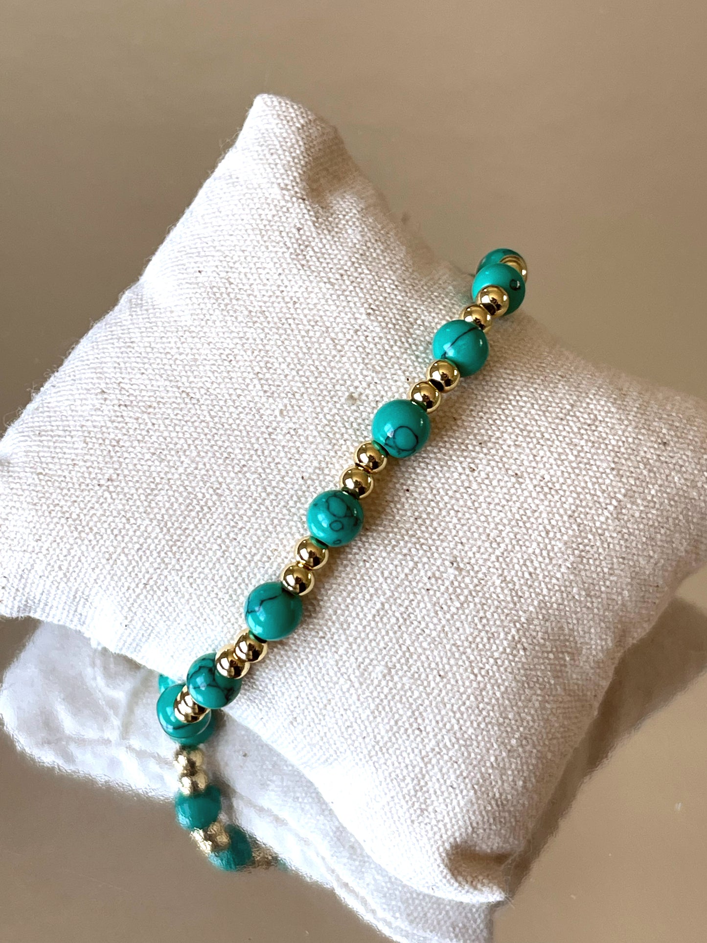 Metal & GemStone Beads Bracelet