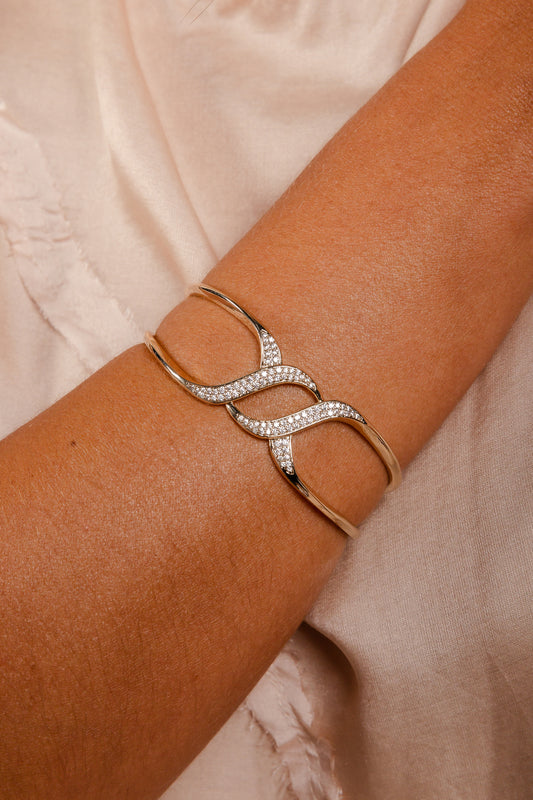 X Pave Cuff Bracelet