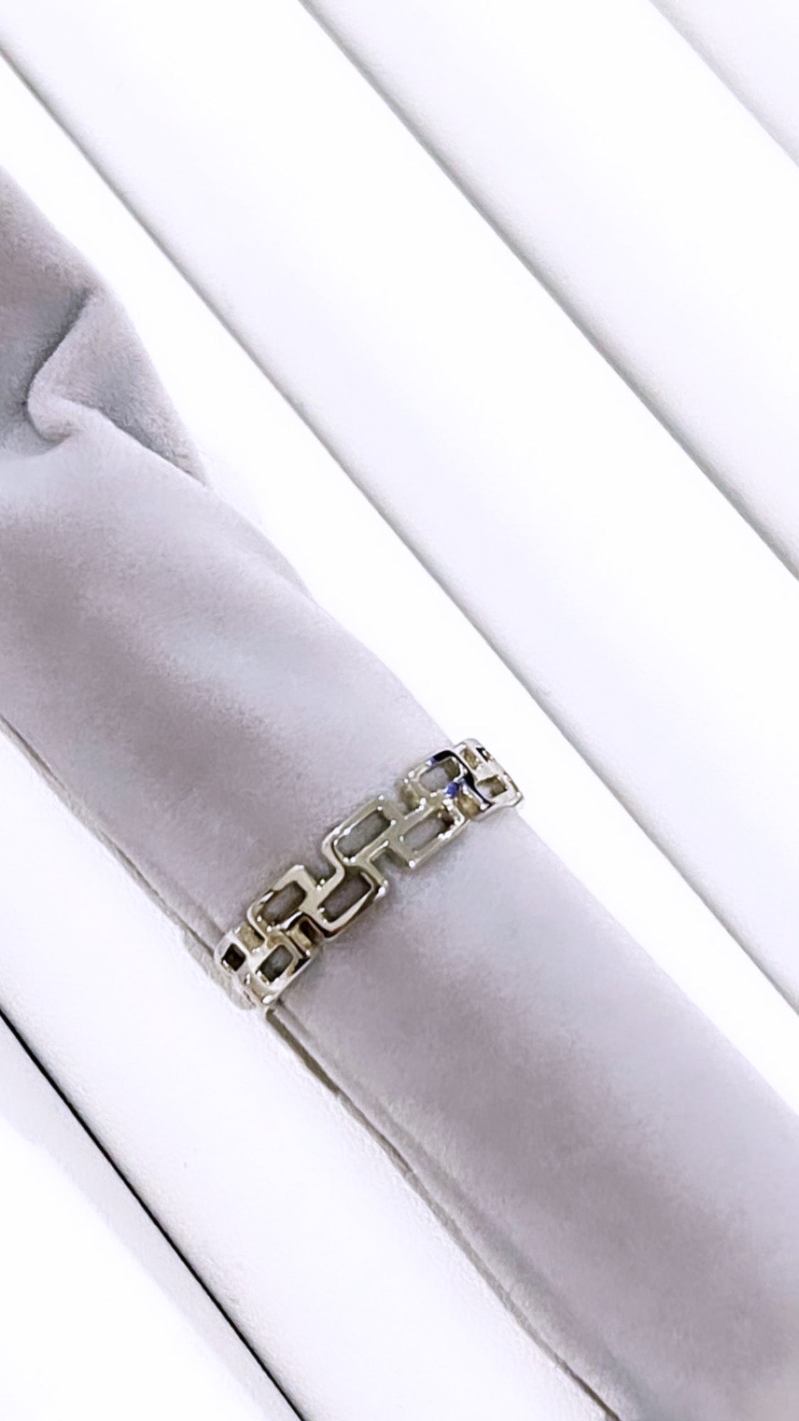 Greek Inspiration VM Designer Rhodium Ring