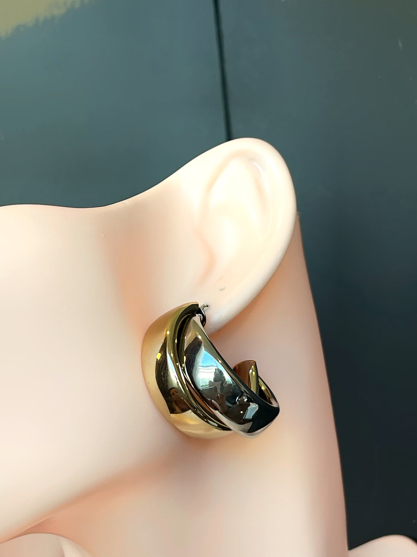 Mix Metal Dual 30MM Earring Hoop