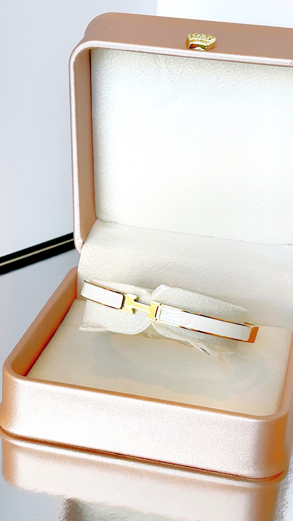 H Designer Enamel Bangle Bracelet