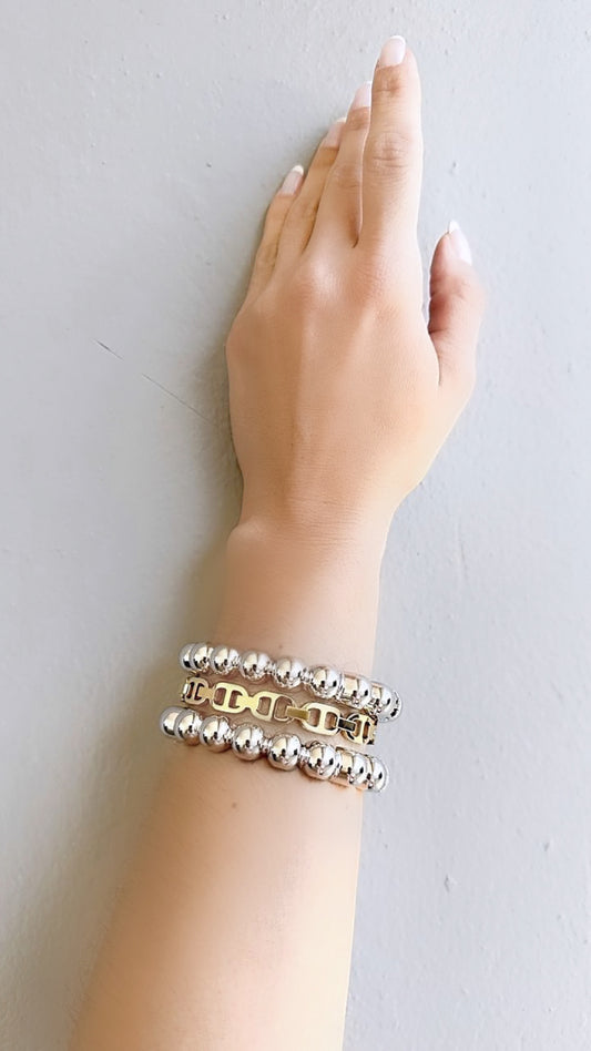 H Designer Link Bangle Bracelet