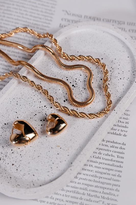 Glossy Dome Heart Hoop