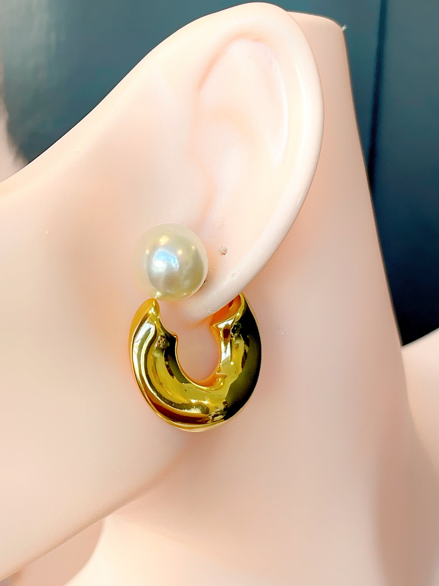 Organic Irregular Tube Hoop Earring
