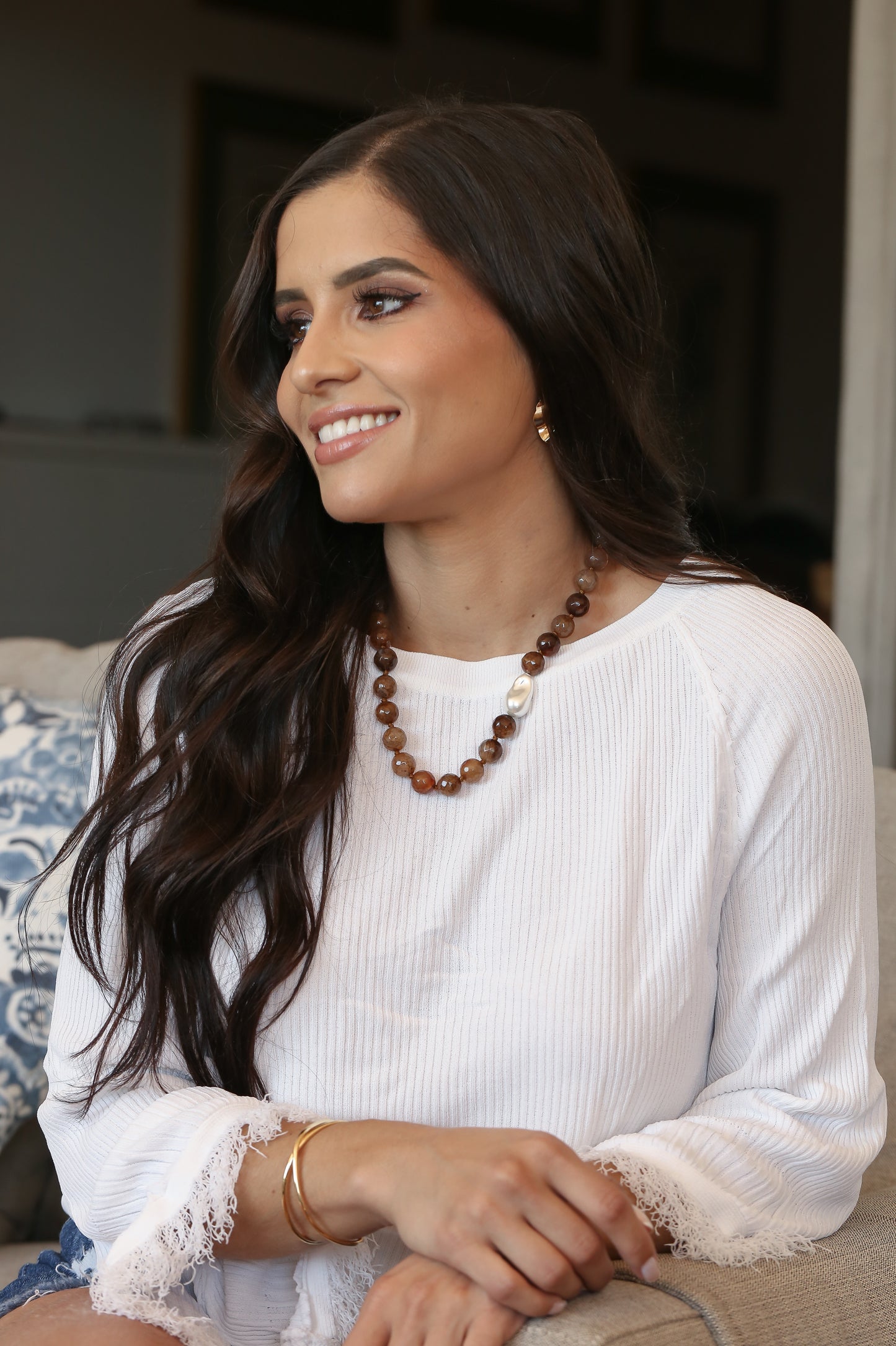 Baroque Pearl Natural Gemstone Necklace