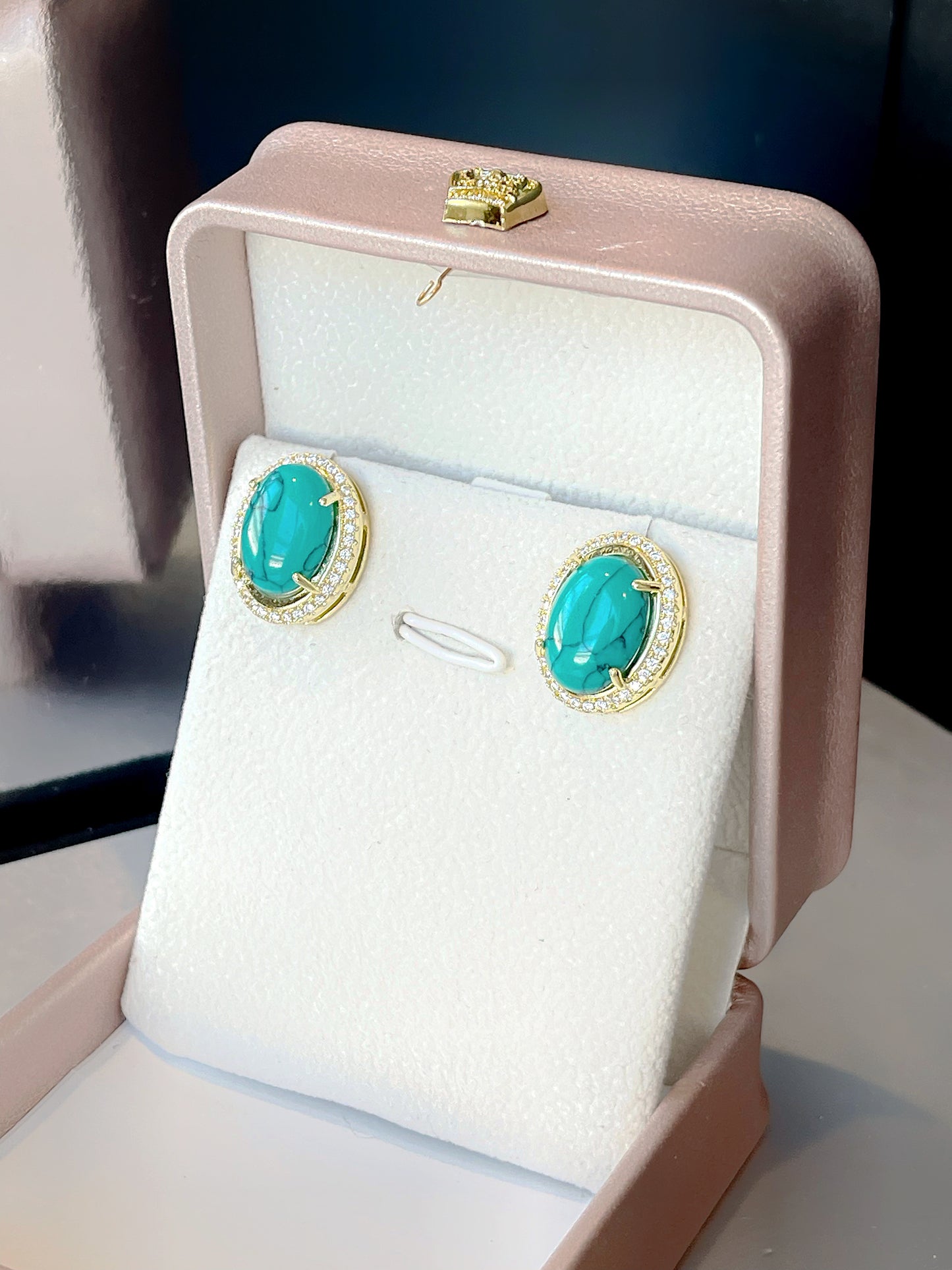 Pave Oval LabGem Earring