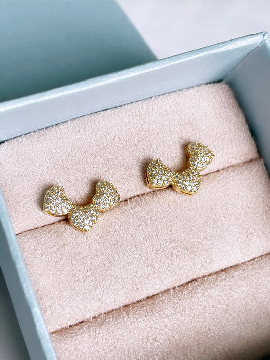 Pave Triple Heart Earring
