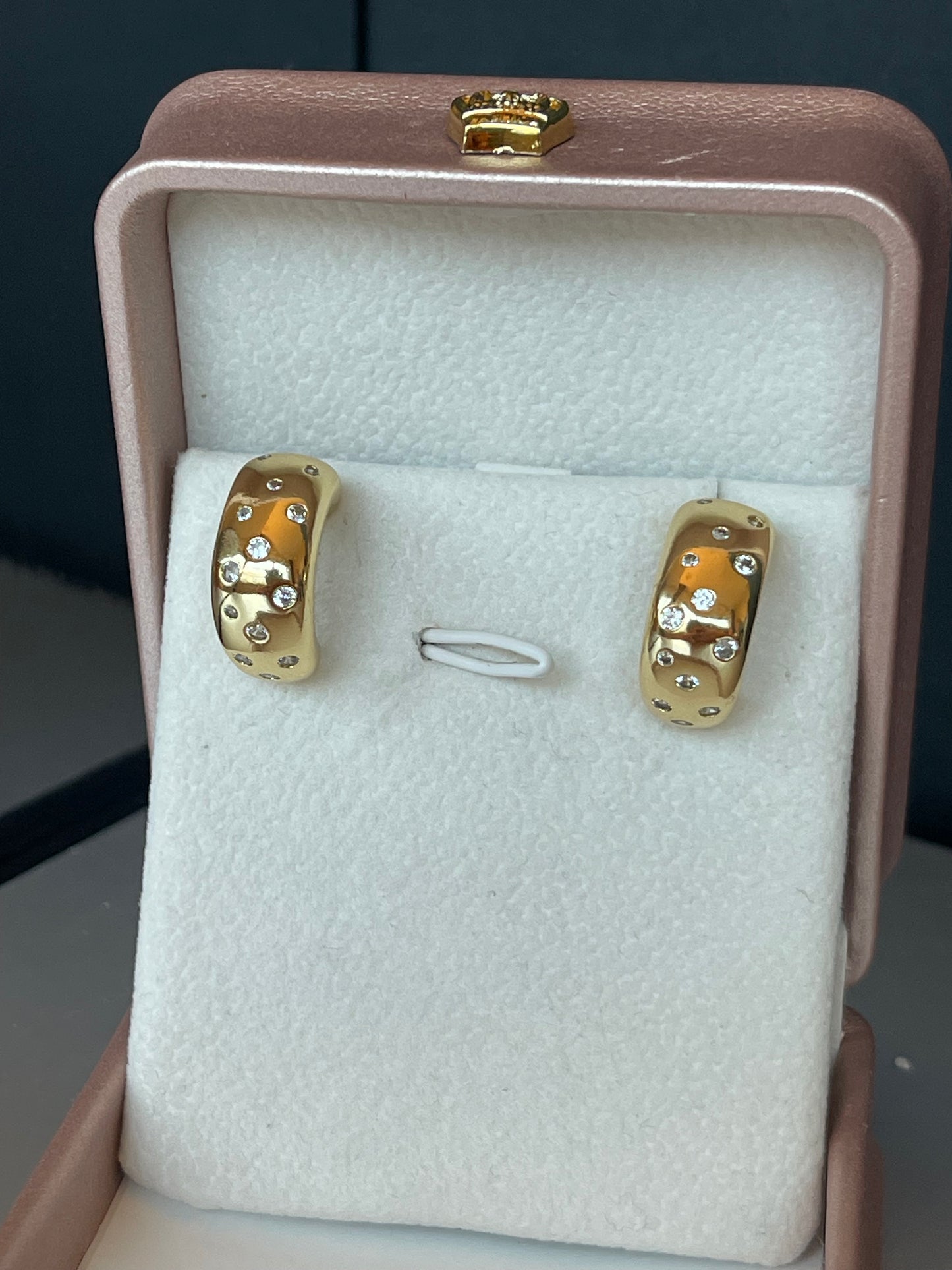 Sky Glossy Square Earring Hoop