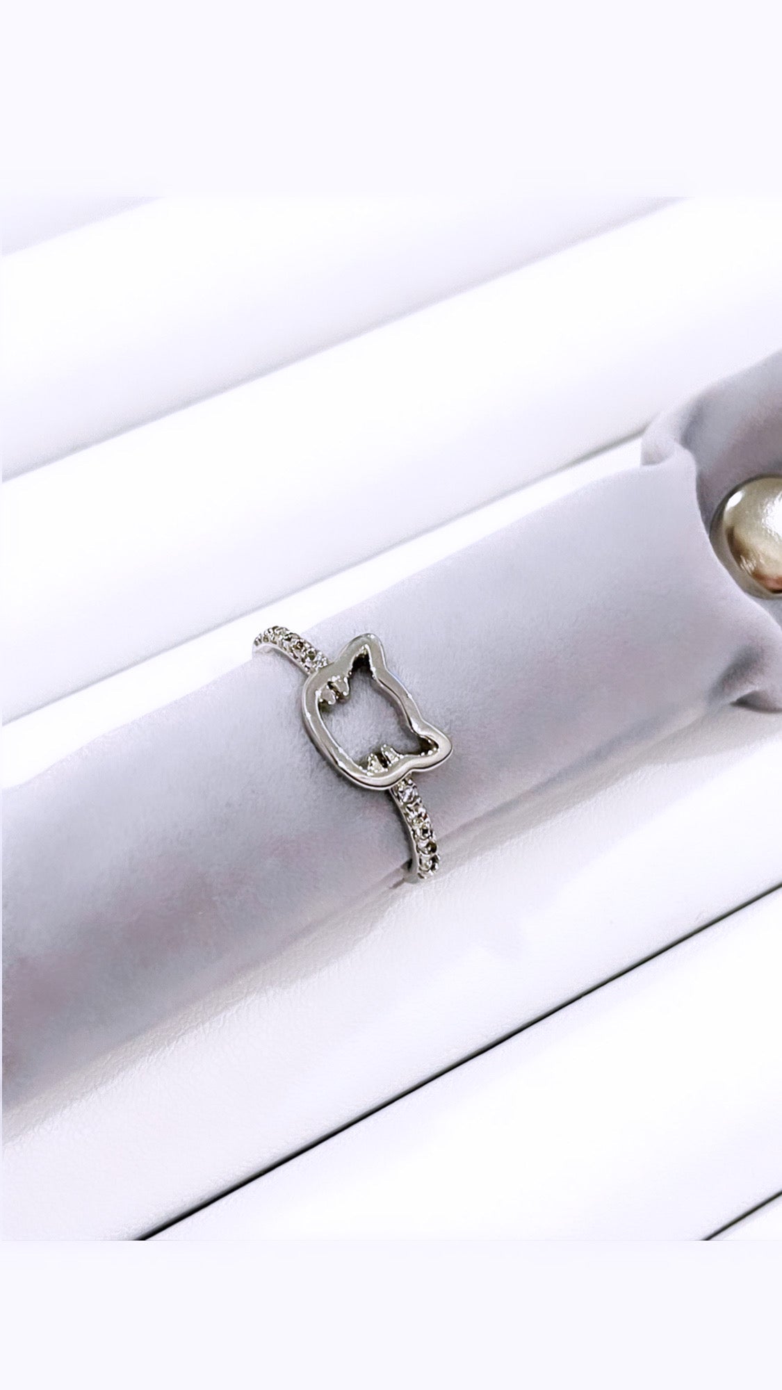 Cat Rhodium Ring
