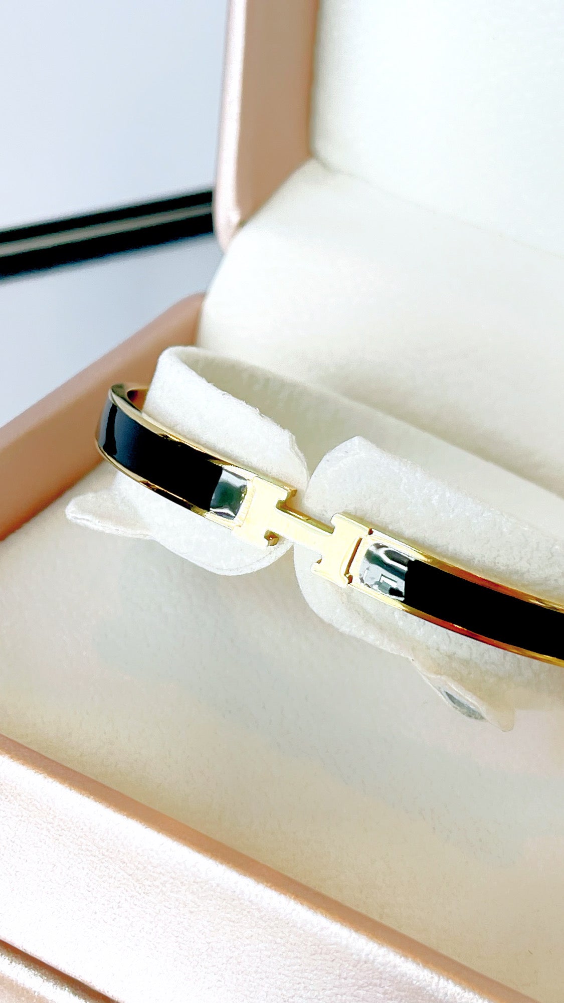 H Designer Enamel Bangle Bracelet
