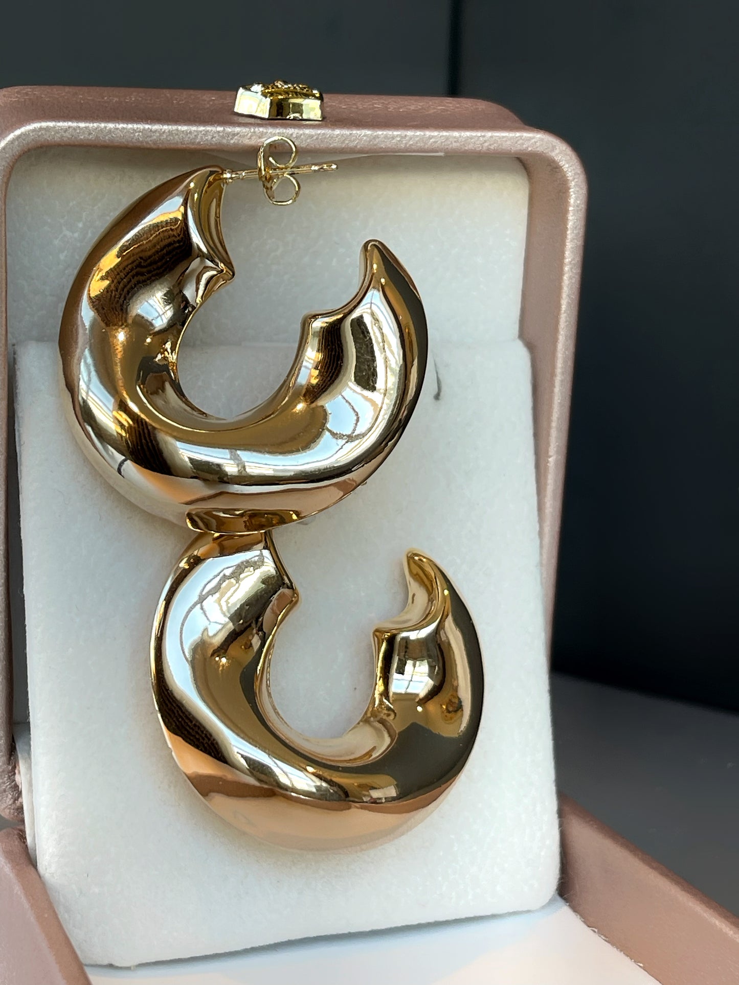 Organic Irregular Tube Hoop Earring