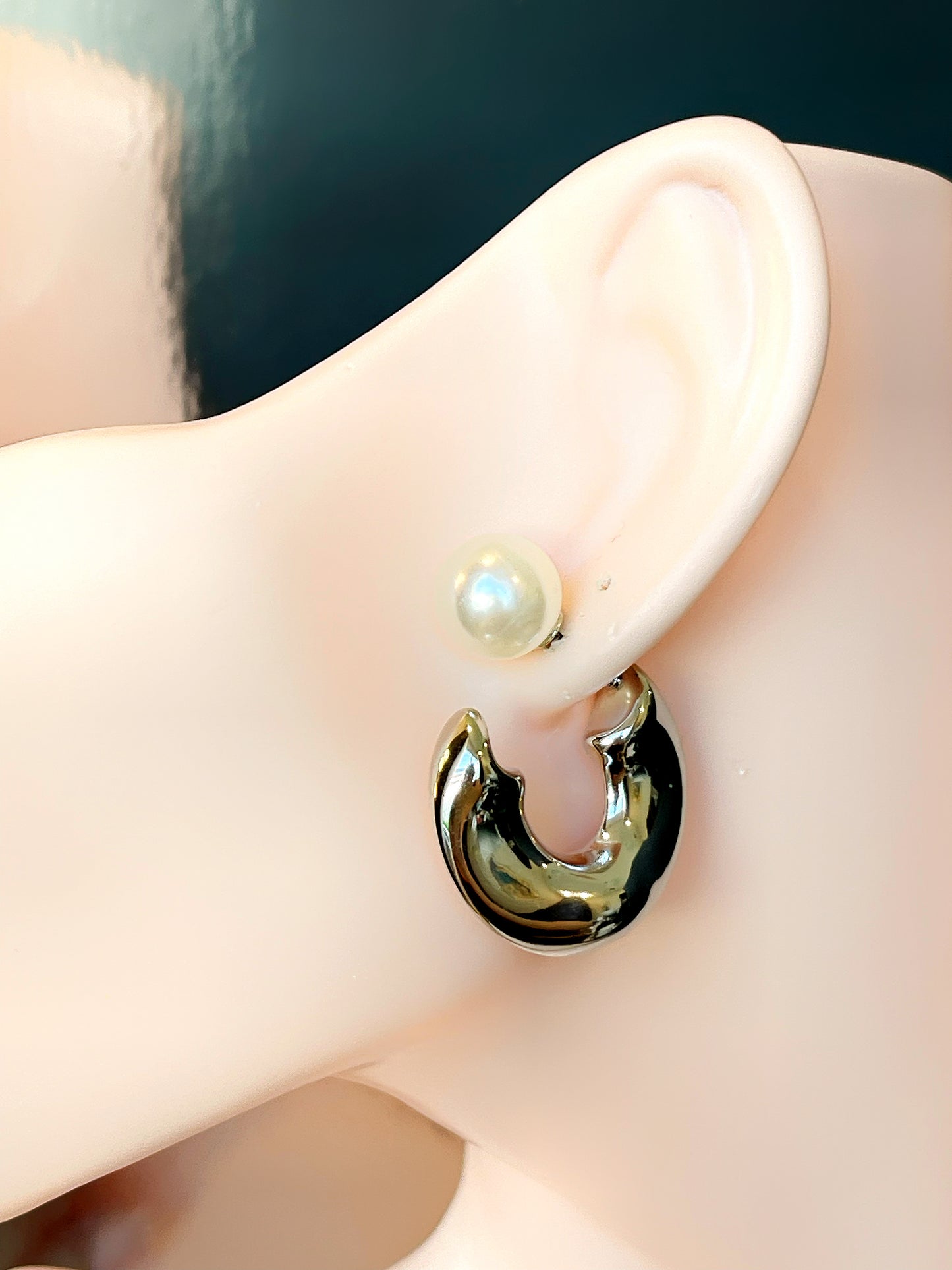 Organic Irregular Tube Hoop Earring