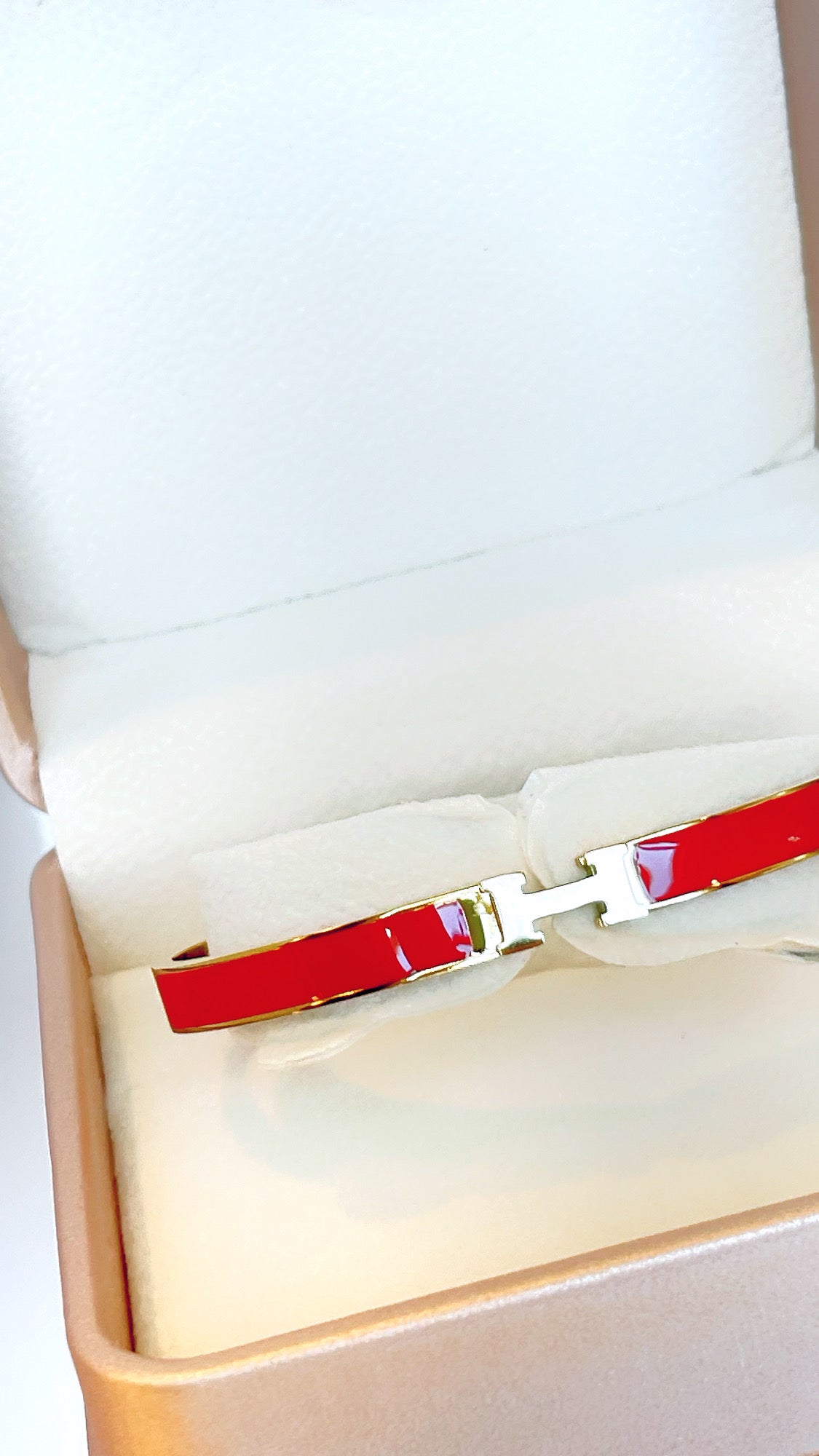 H Designer Enamel Bangle Bracelet