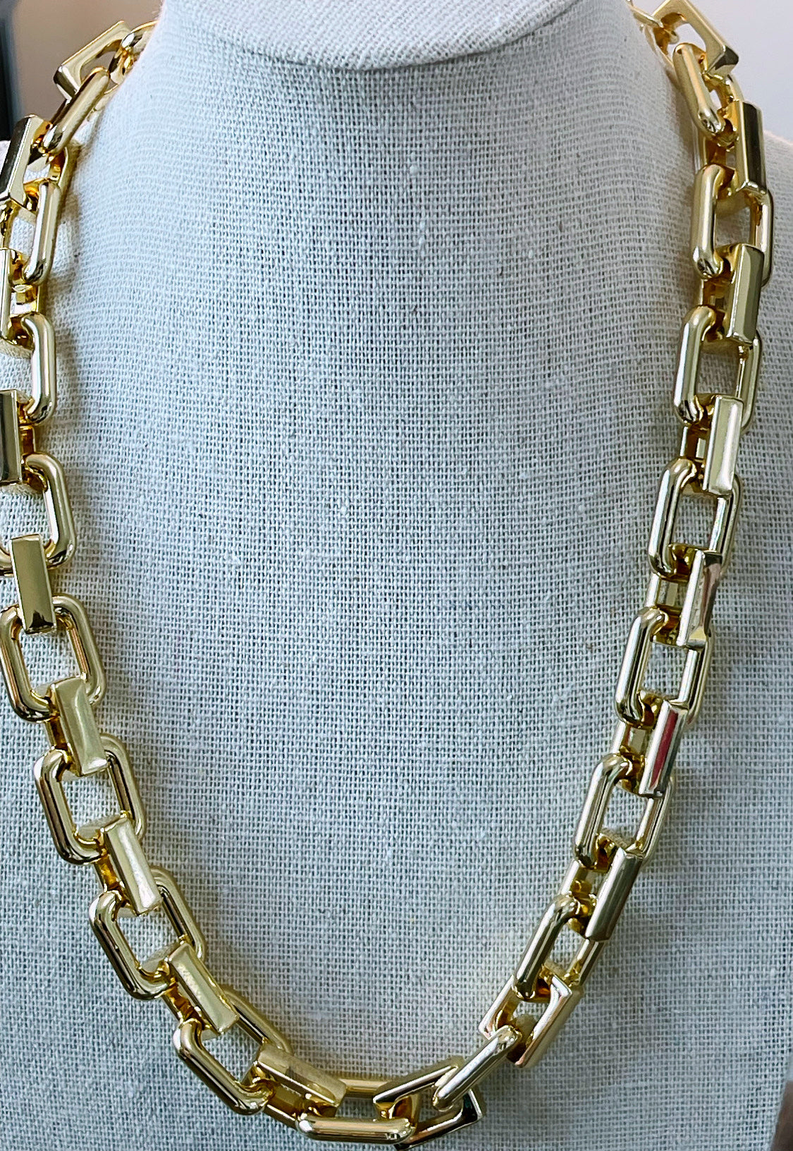 14MM Squared Link Choker Necklace