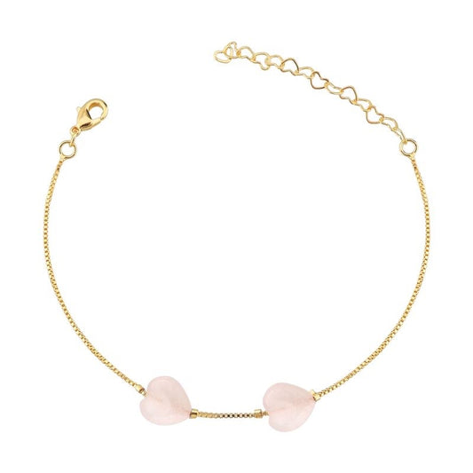 Quartz Heart Bracelet