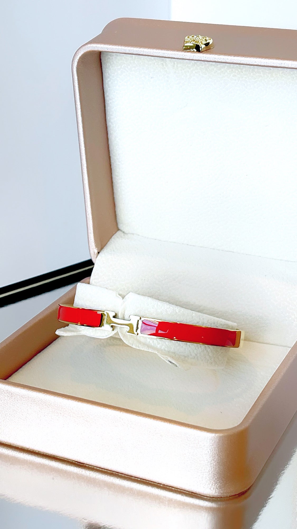 H Designer Enamel Bangle Bracelet