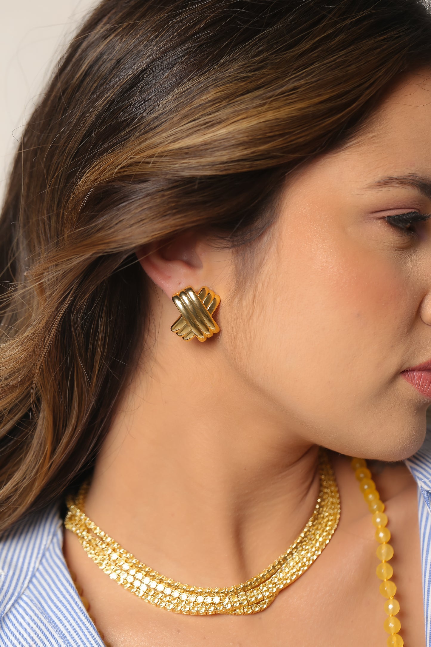 Cable X Earring