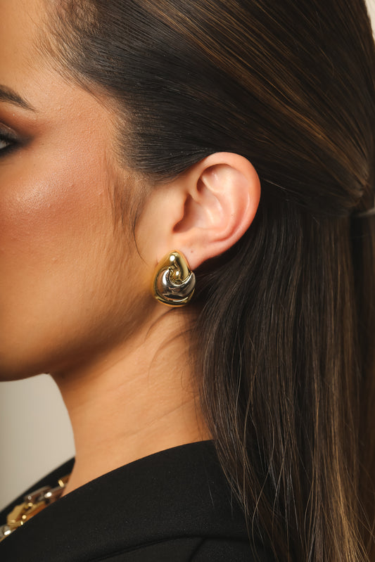 Swirl Mix Metal Earring