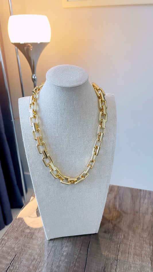 14MM Squared Link Choker Necklace