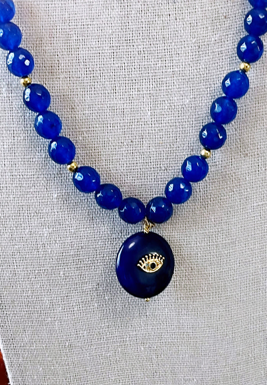 Sodalite Evil Eye Necklace