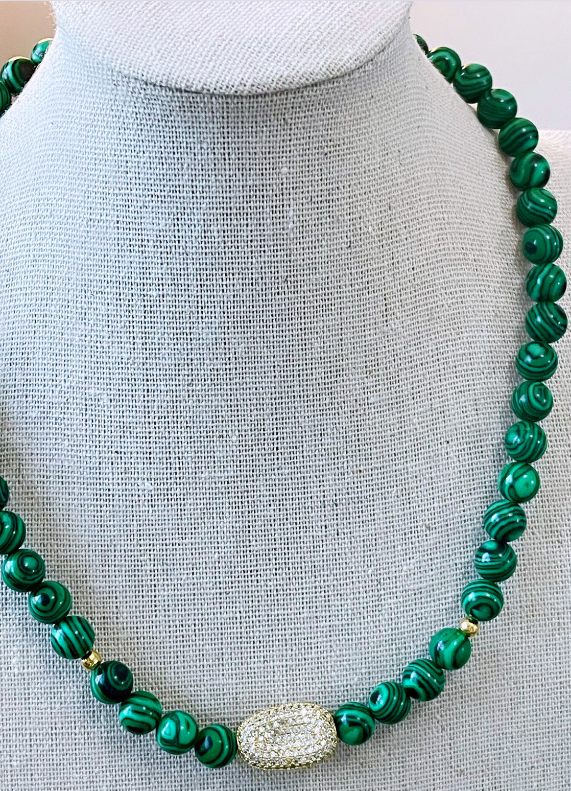 Malachite Pave Necklace