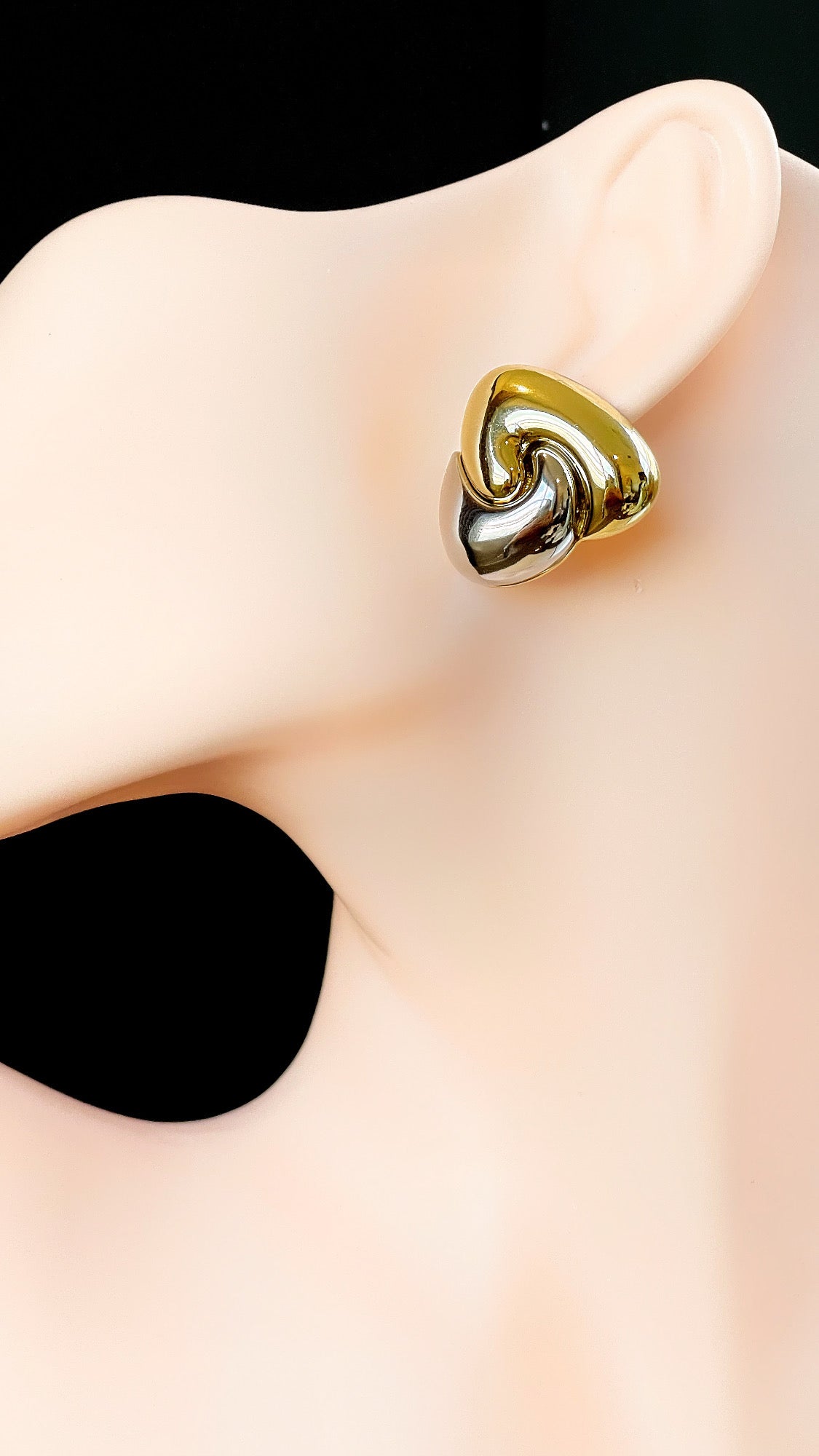 Swirl Mix Metal Earring