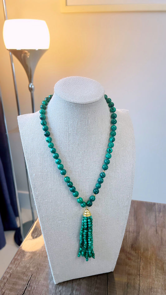 Tassel Malachite Necklace