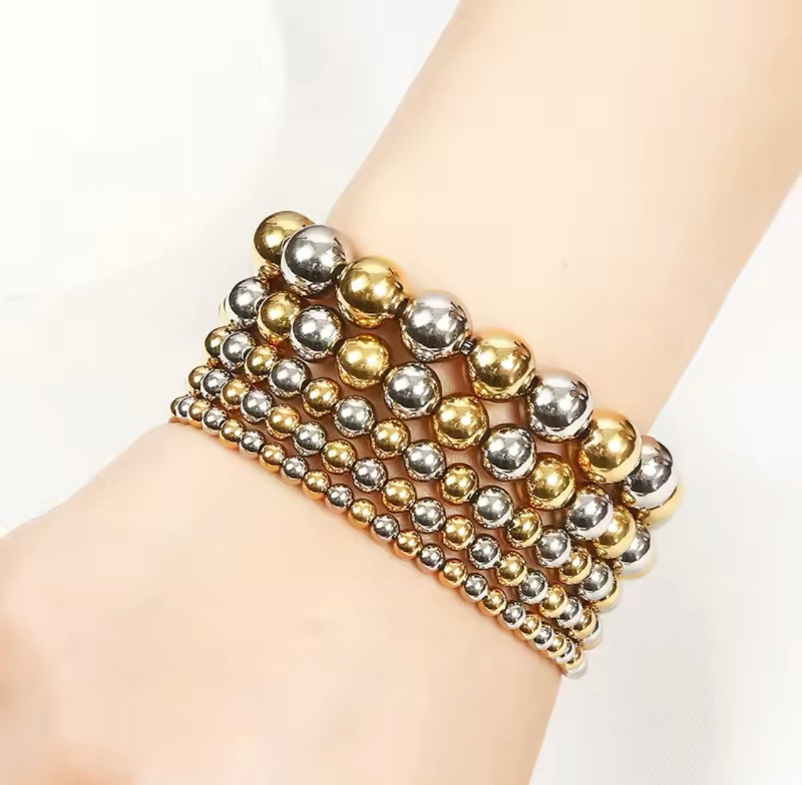 Mix Metal Beads Bracelet