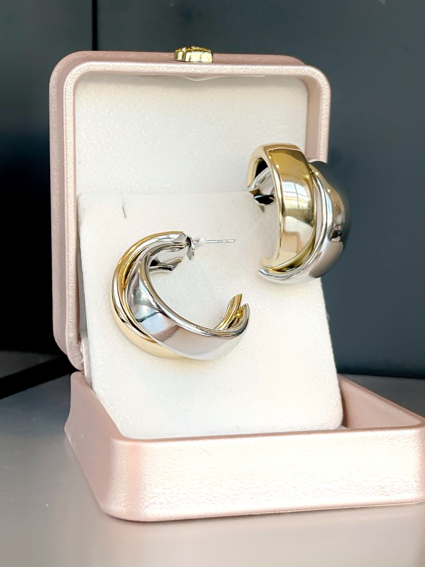 Mix Metal Dual 30MM Earring Hoop