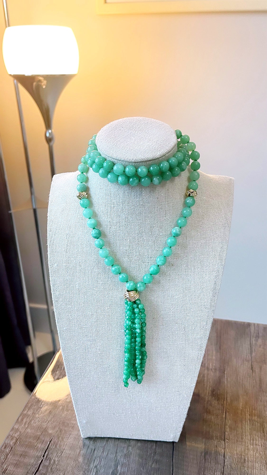 Gemstone Tessel Long Necklace