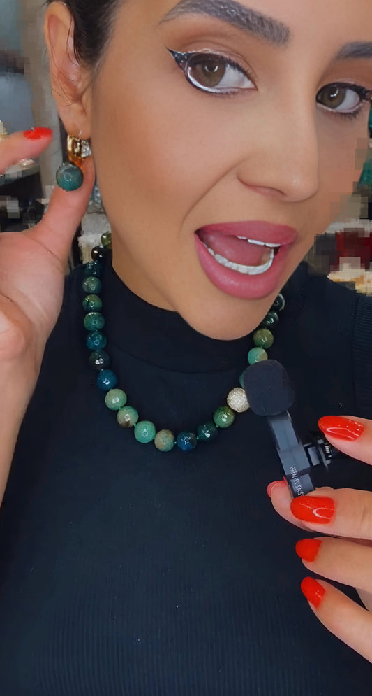 12MM Ball Jade Gemstone Earring Hoop