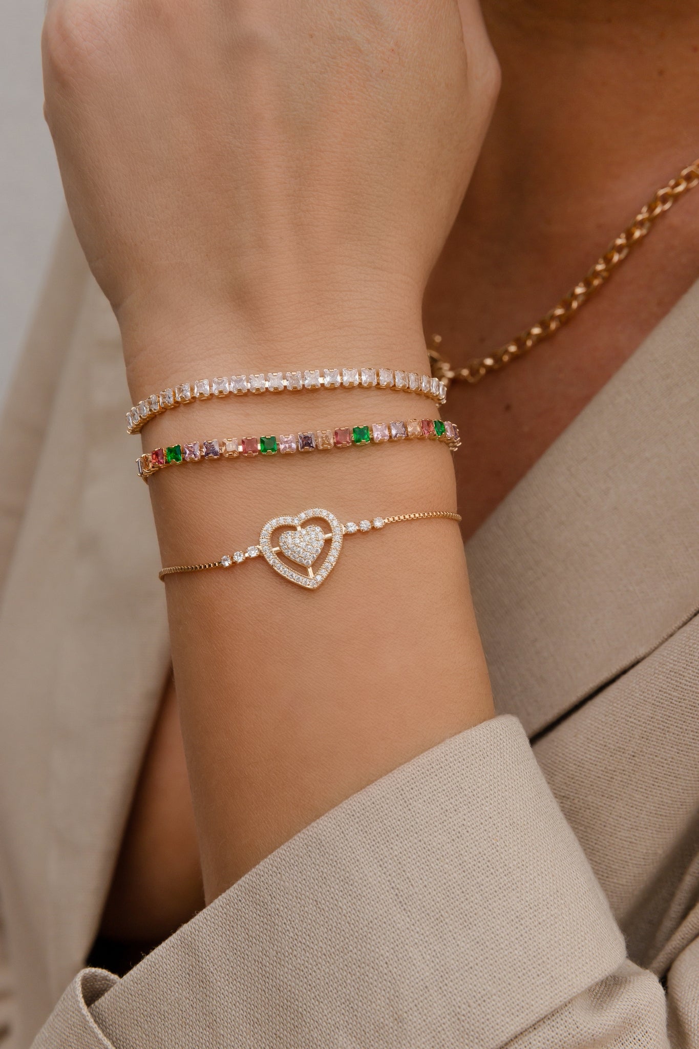 Adjustable I Heart You Bracelet