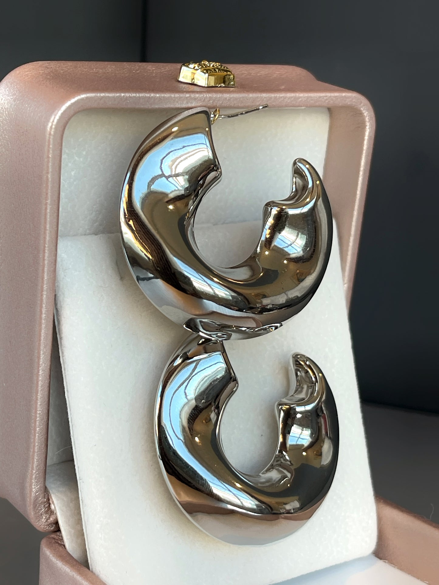 Organic Irregular Tube Hoop Earring
