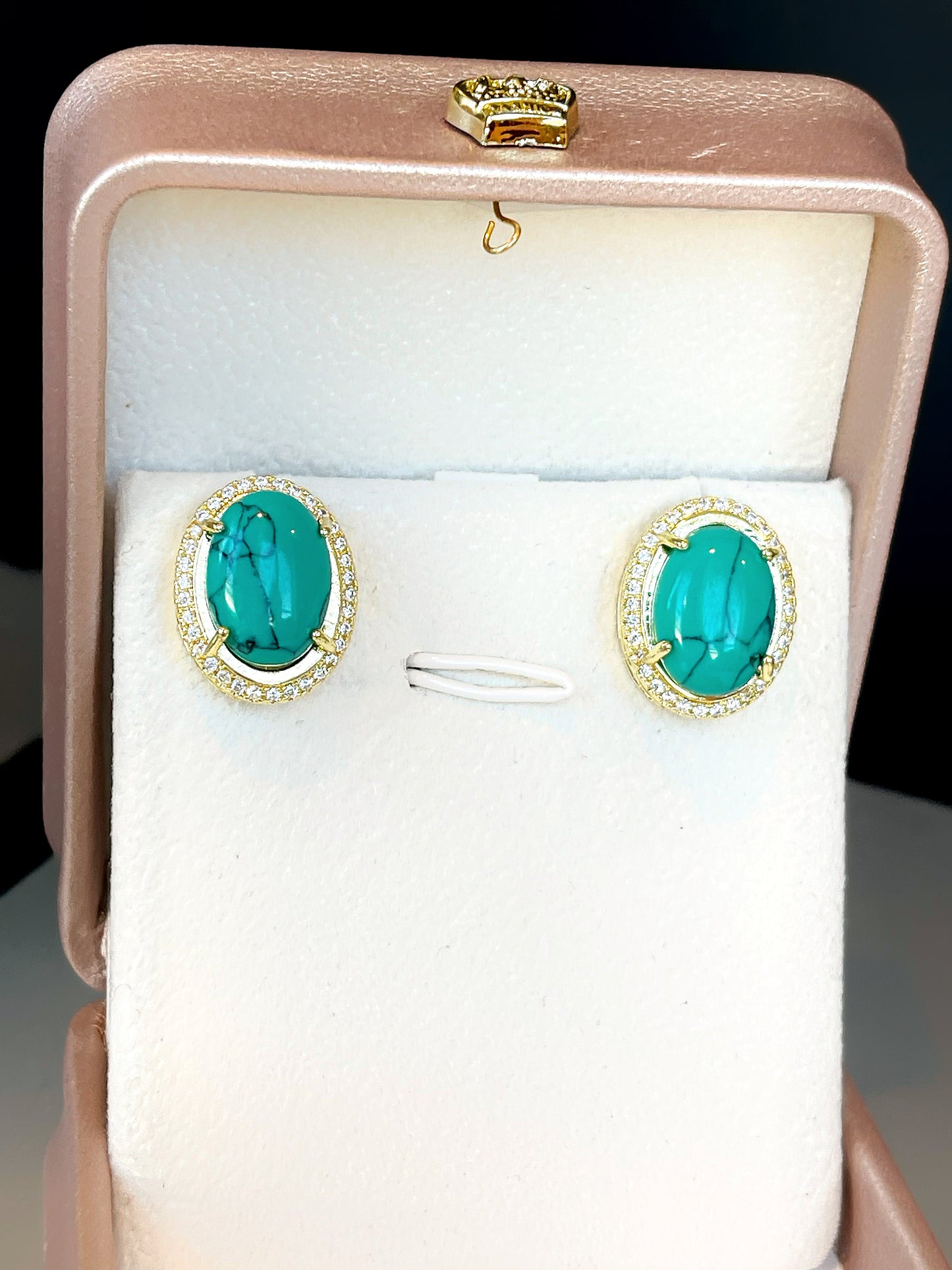 Pave Oval LabGem Earring