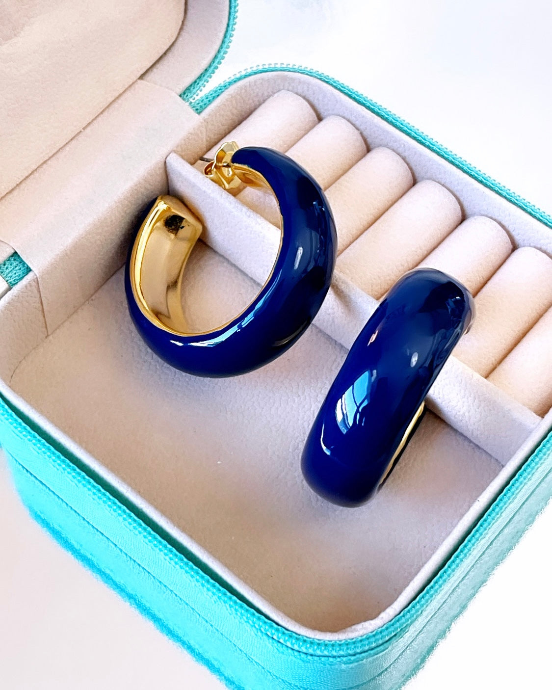 Enamel Tube Earring Hoop