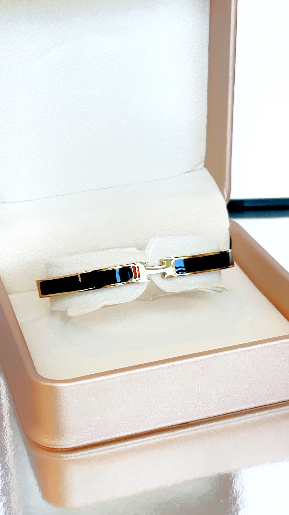 H Designer Enamel Bangle Bracelet