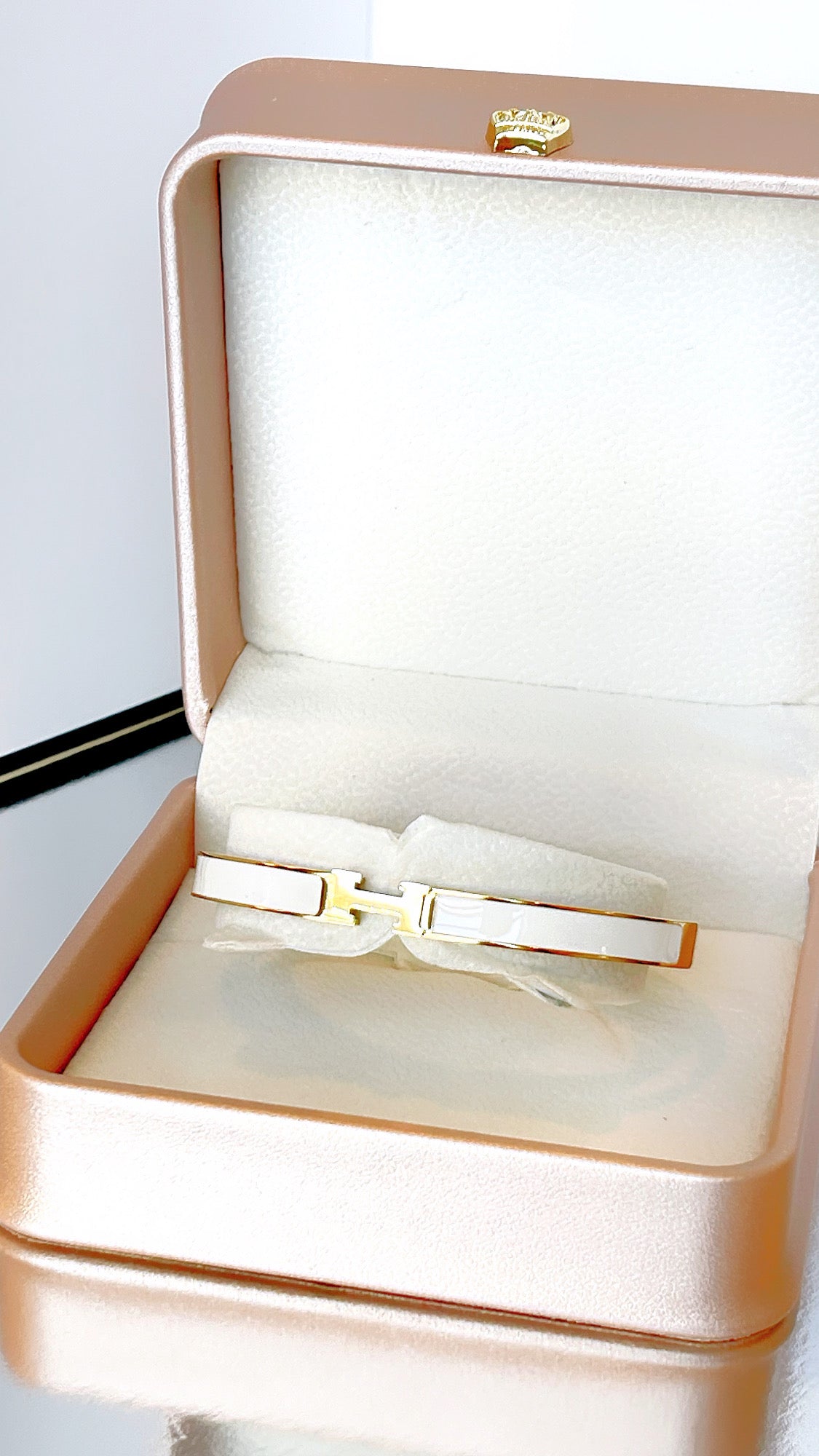H Designer Enamel Bangle Bracelet